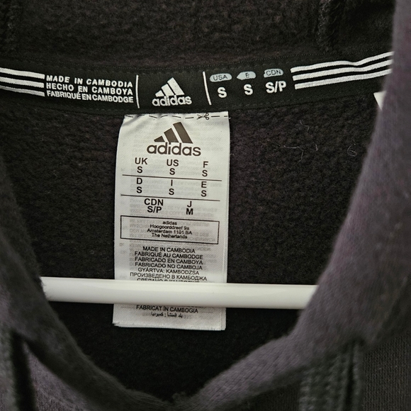 Adidas Hoodie. Black Size Small Unisex - Picture 3 of 6